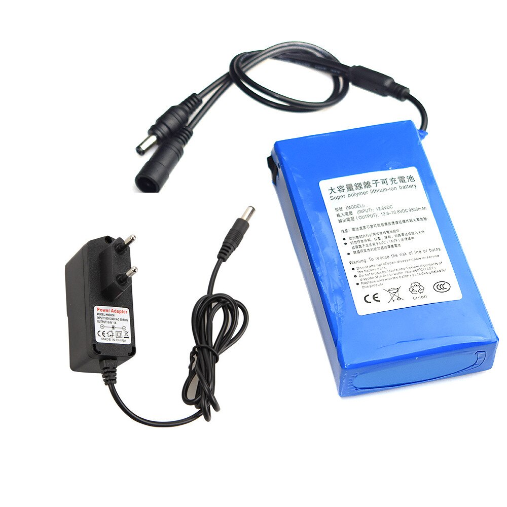 Mobile Power Bank Case External DC 12V 6800-18000mAh Super Rechargeable Li-ion Lithium Battery Pack +EU Plug For MP3 Phone: 15000mAh