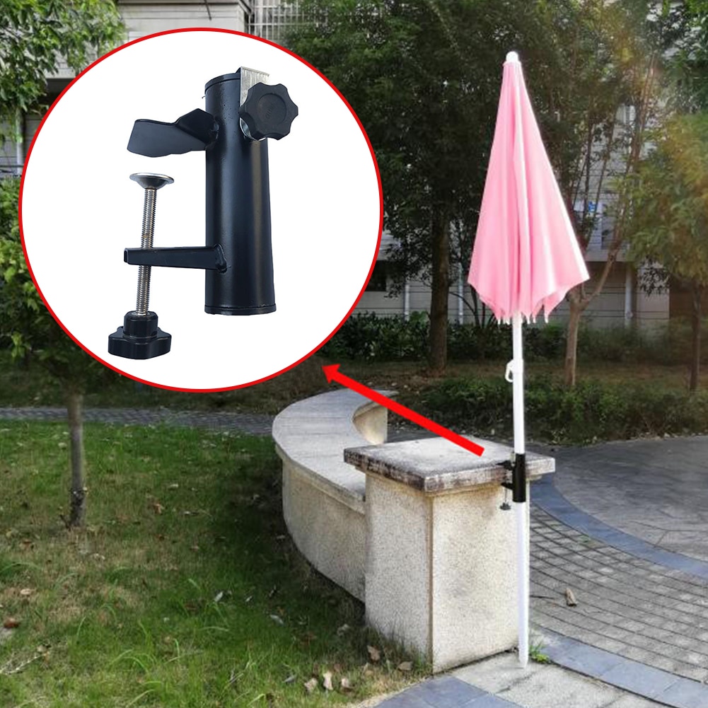 Soporte de sombrilla de pesca para jardín, Patio, casa, balcón, montaje portátil, Clip fijo, pinza Universal para silla de playa