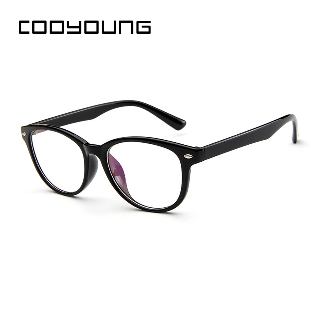 COOYOUNG Vintage Eyeglasses Frame Women Computer Optical Glasses Spectacle Retro Women's Transparent Female Glasses
