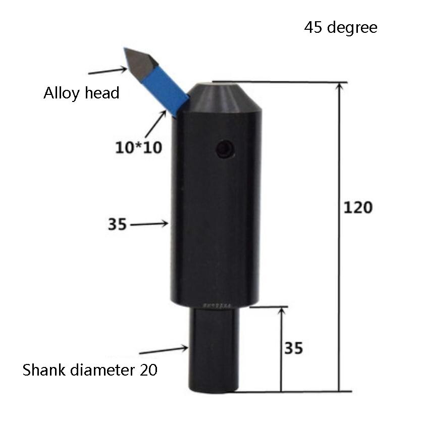 1pc Milling Machine Boring Bar C20 Shank Adjustable Boring Reaming Toolholder 45 Degree Thick Boring Tool Shank Lathe Tool: Blue