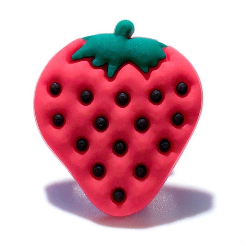 Venta única, 1 unidad de abalorios de zapatos de PVC con frutas y flores, accesorios para hebillas de zapatos, pulseras aptas para Croc JIBZ, de Navidad para infantil: 006-02