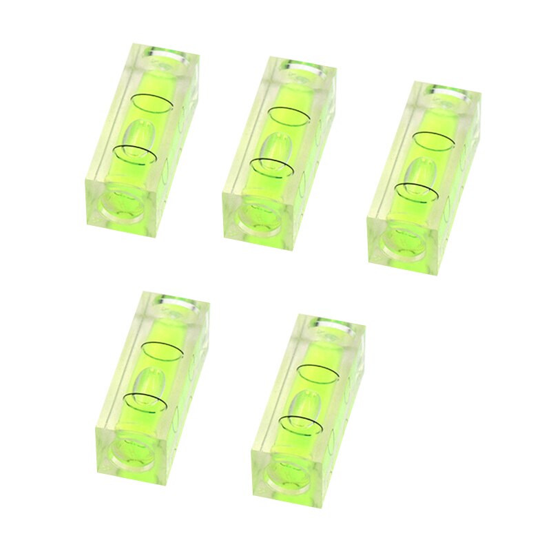 5 uds multifuncional Mini nivel de burbuja de madera de burbuja Horizontal Mini nivel pies pendiente herramientas de medición