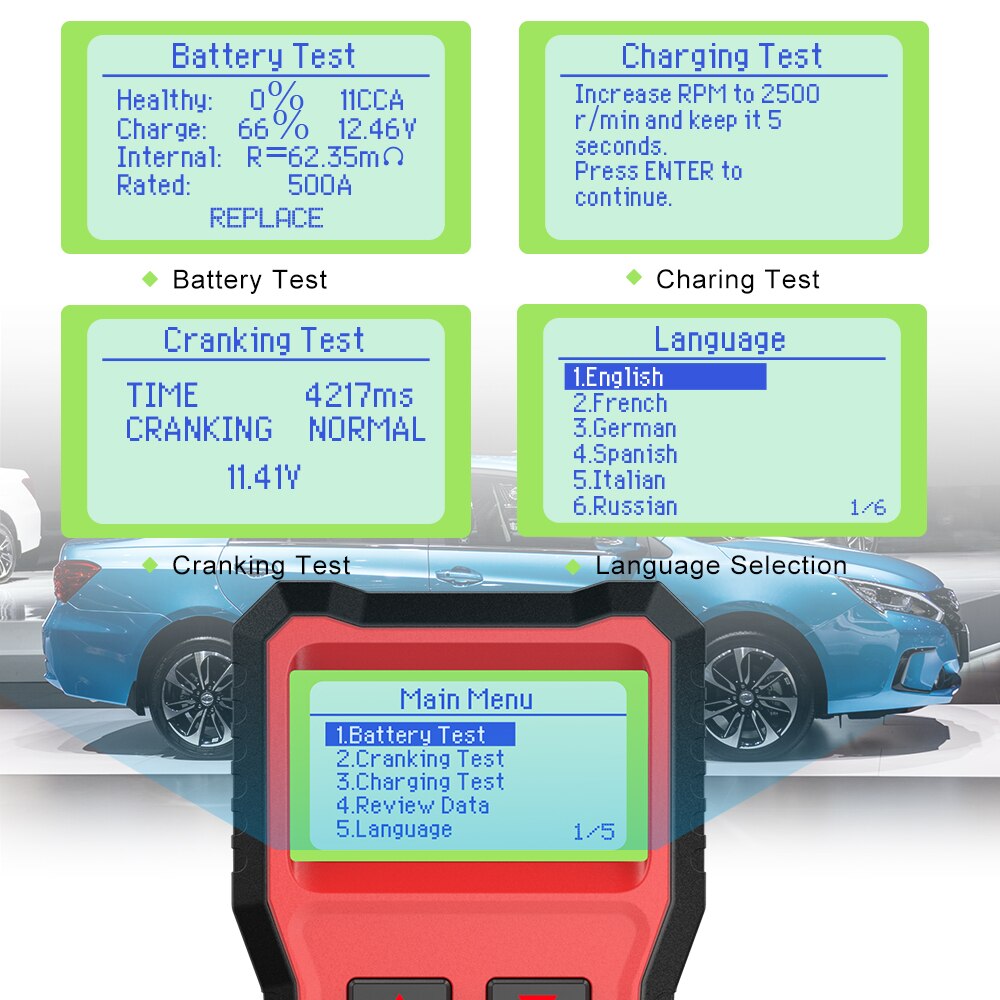 Ancel bst 100 auton akkutesteri analysaattori 12v 2000cca jänniteakkutesti latauspiirin kuormitustestaus auton diagnostiikkatyökalu