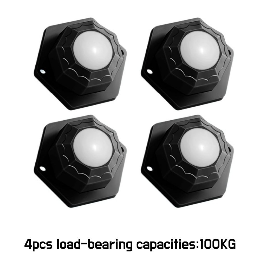 4PCS Furniture Casters Wheels Self Adhesive Universal 360 ° Rotating Casters Stainless Steel 200KG Heavy Duty Universal Wheel: WHITE