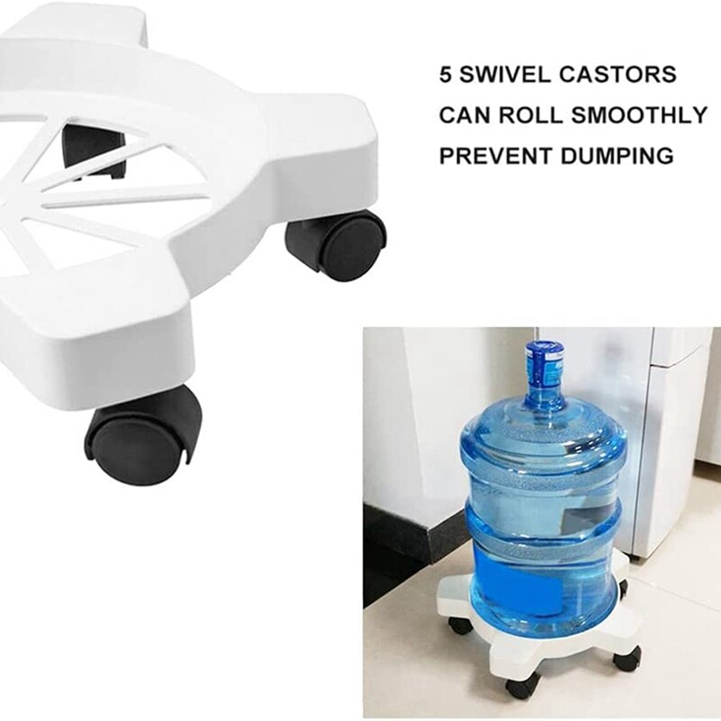 Chariot de tambour robuste de 5 gallons avec 5 roulettes pivotantes, tambour d&#39;une capacité de 70 Lb pour Pots de fleurs et seaux de 11 pouces de diamètre