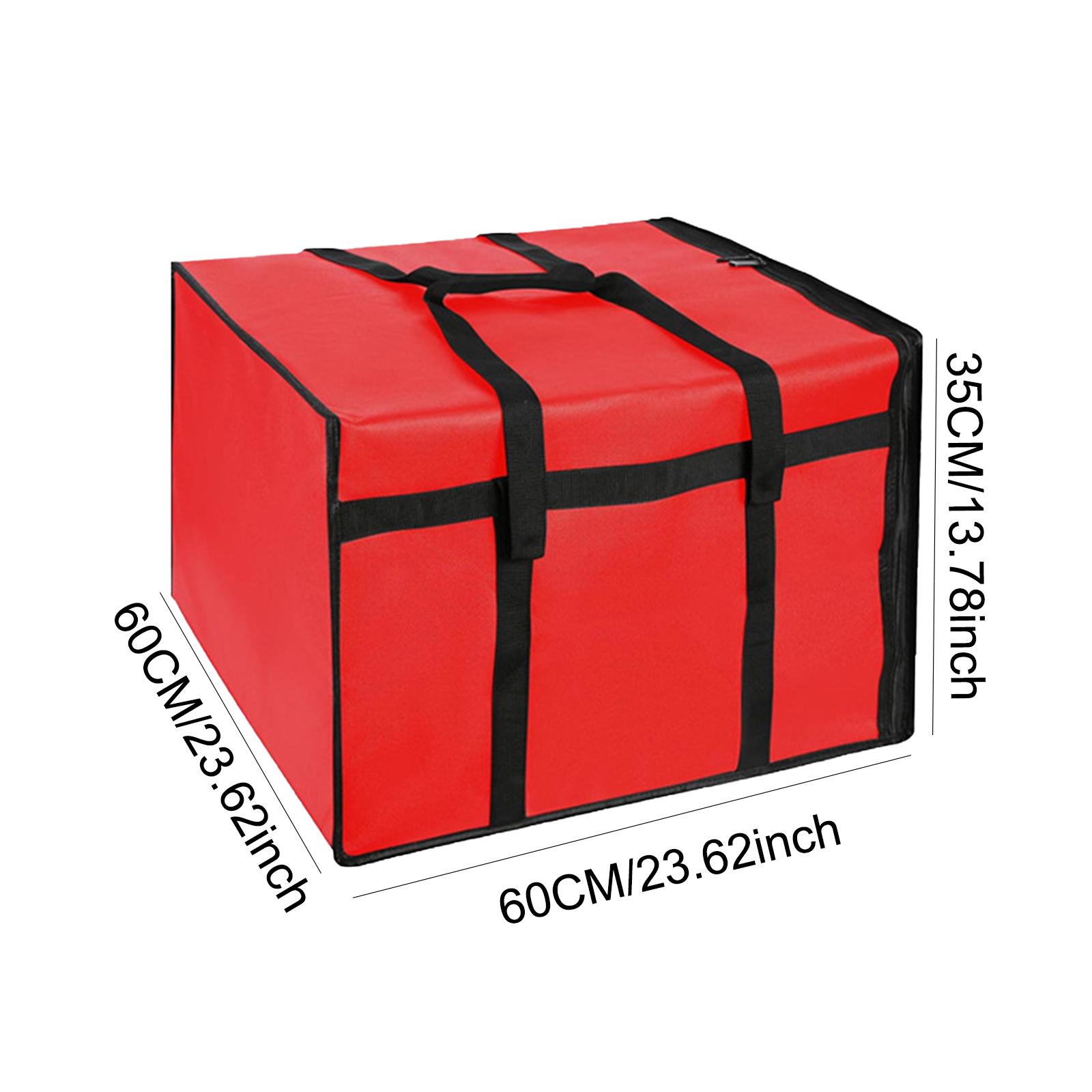 Pizza Carrier Insulated Bag Food Bag Sturdy with Dual Zippers for Pizzerias Multifunctional Reusable Grocery Shopping Bag