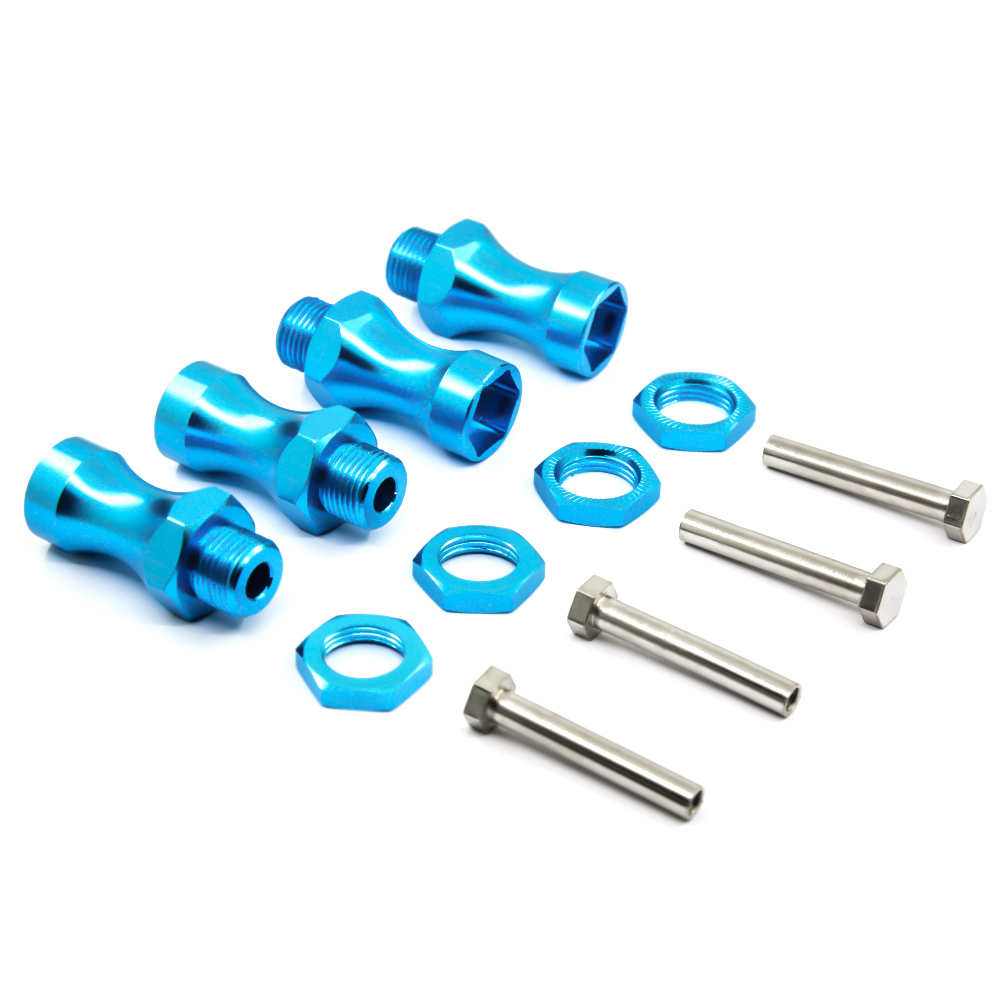 4pcs Wheel Hex 12mm Turn 17mm Lengthened Thickening 30MM Aluminum Adapter HSP 1/10 RC Car Buggy Bigfoot Truck Can Use 1/8 Tires