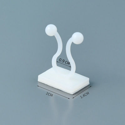 Plant Climbing Wall Clip Invisible Wall Vines Fixture Wall Sticky Hook Holder Plant Cages Plant Supports Clip Vine Clip: 50PCS / S white