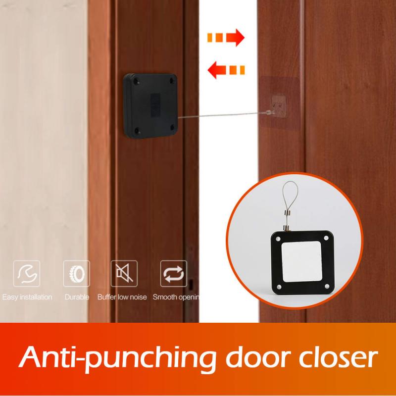 Anti-punching Automatic Sensor Door Closer Punch-free Sliding Door Closer Punch-free Automatic Close for All Doors Organizer