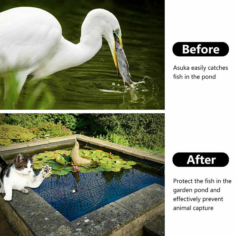 10pcs Pond Protectors Lightweight Plastic Floating Pond Guard Fish Protector Mesh Pond Guard