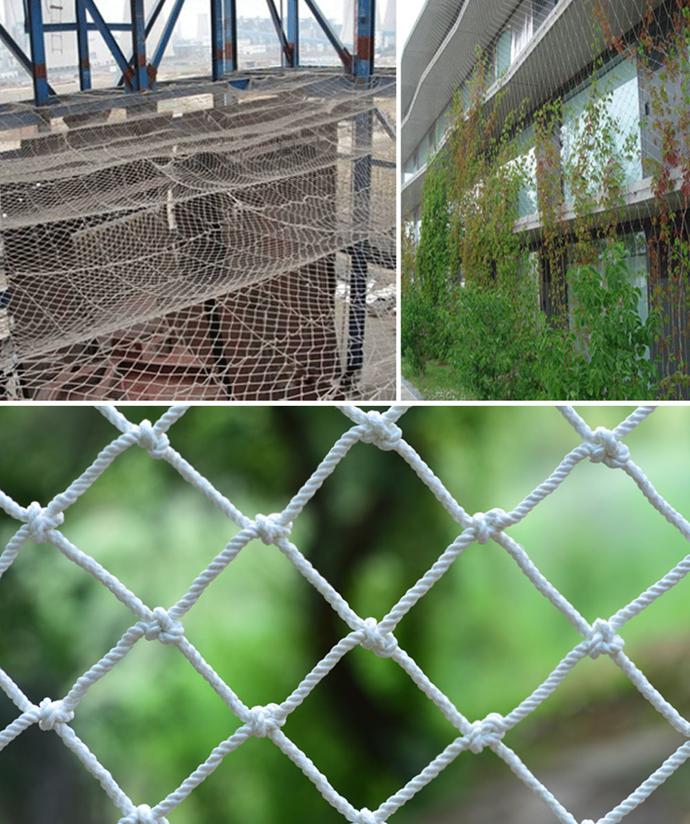 Kraftig polyester plante espalier netting 10 x 10cm firkantet blødt net havearbejde plantning espalier netninger safte beskyttelsesnet