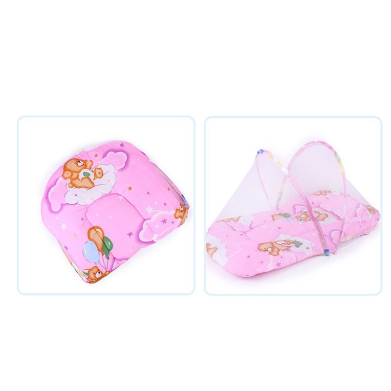 Filet de protection pour lit de bébé | Moustiquaire Portable pliable pour lit de bébé, matelas pliable pour tente de lit de bébé, dessin animé