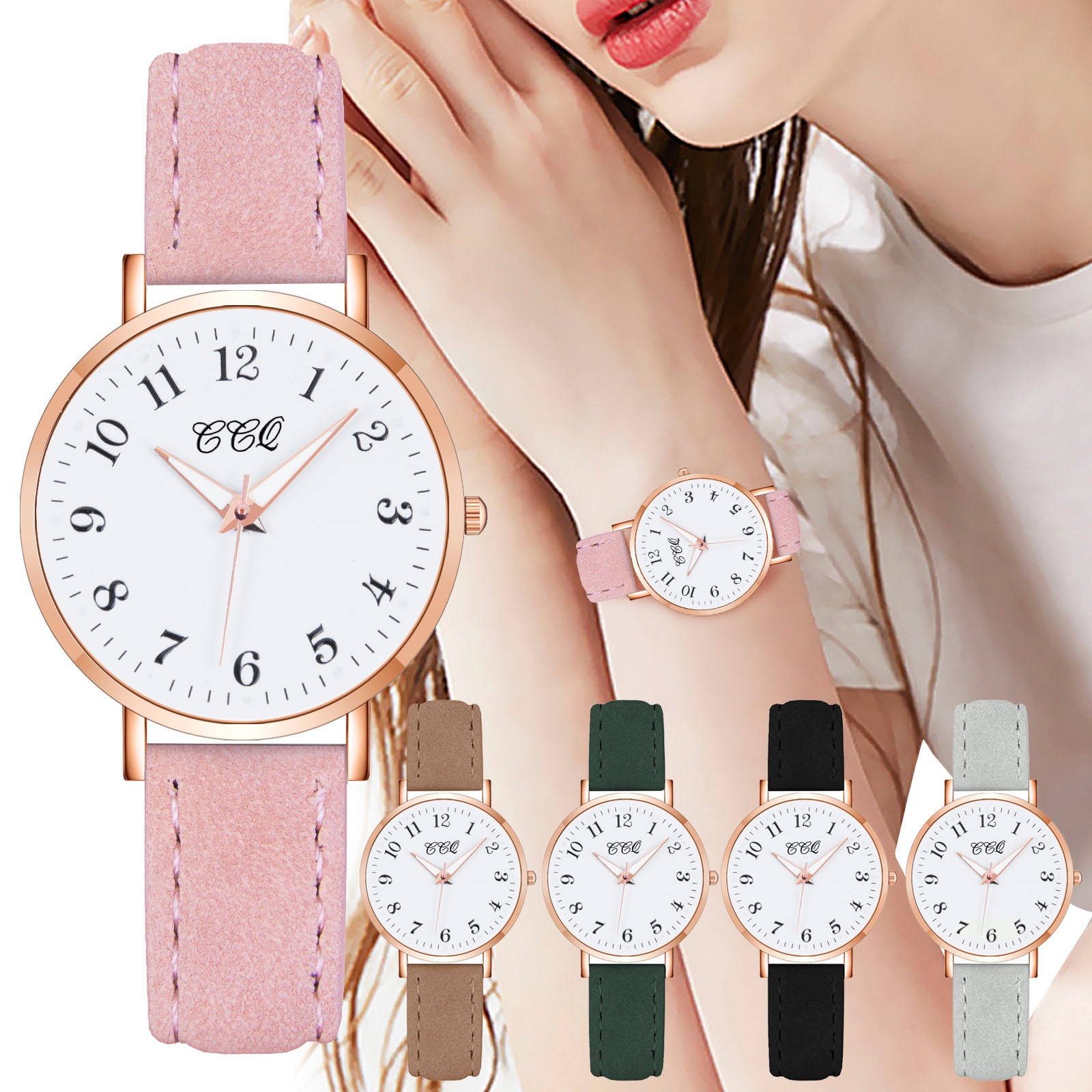 Horloges Vrouwen Mode Horloge Ccq Mode Populaire Dames Casual Quartz Horloge Lederen Band Horloge Luxe