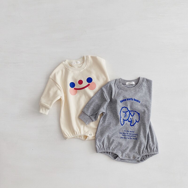 MILANCEL nueva ropa de bebé sonrisa oso Bodi de bebé niño casual niño niñas mono bab traje