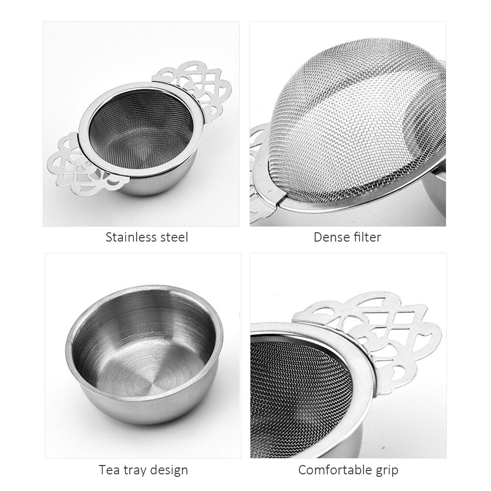 Tesilar med droppskål rostfritt stål teinfuser lätt rengör löst hängande infusionsfilter