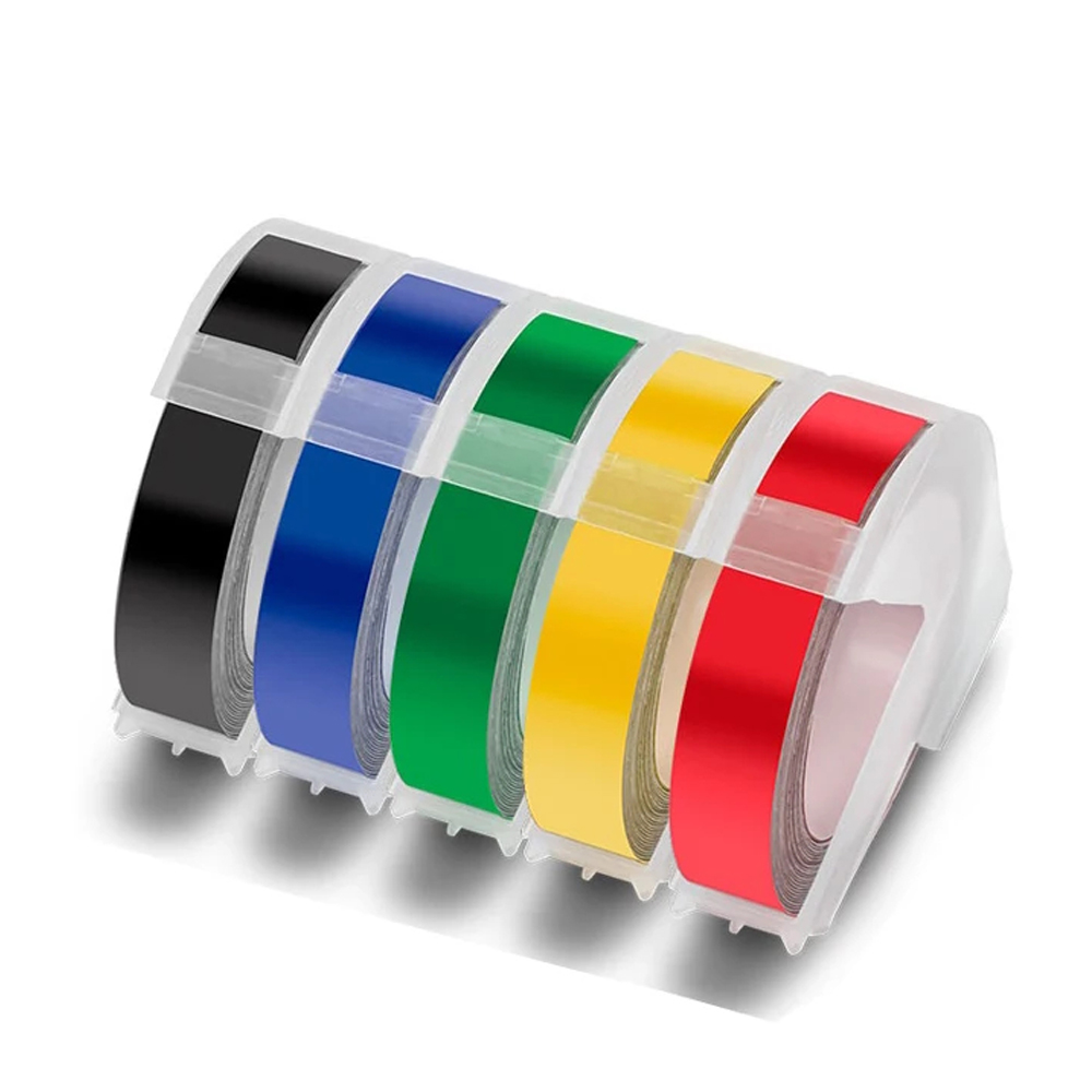 5 pk etikettendrucker kompatibel für 3d dymo-etikettenbänder, mehrfarbig , 9mm druckerbänder, motex  e101 , 1610 cidy  c101 etikettenmaschinenbänder: Y