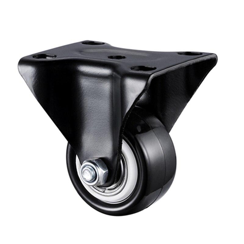 4 Pcs 1.5 Inches 41 Mm Zware 180Kg Zwart Zwenkwielen Trolley Meubels Caster Rubber
