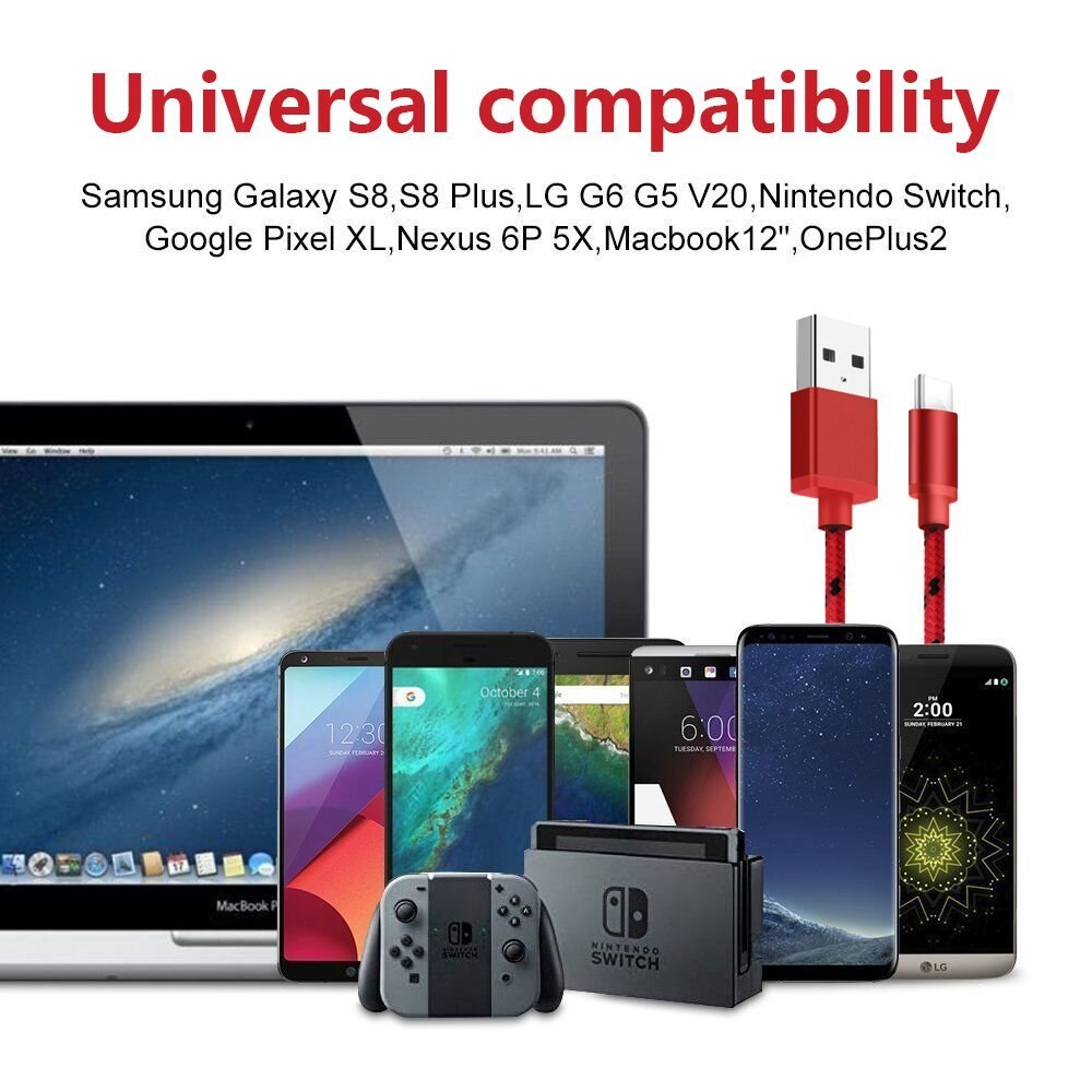 1M 2M 3M Type c USB Charger Charge for huawei p20 lite p10 honor 9 10 moto g5s plus z2 play nexus 6p LG V30 G6 Samsung s8 plus