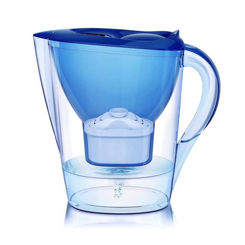 2.8l husstand direkte drikke netto kedel køkkenhane vandhane rensemaskine mini bærbar aktivt kul kopper filterkande: Dyb blå