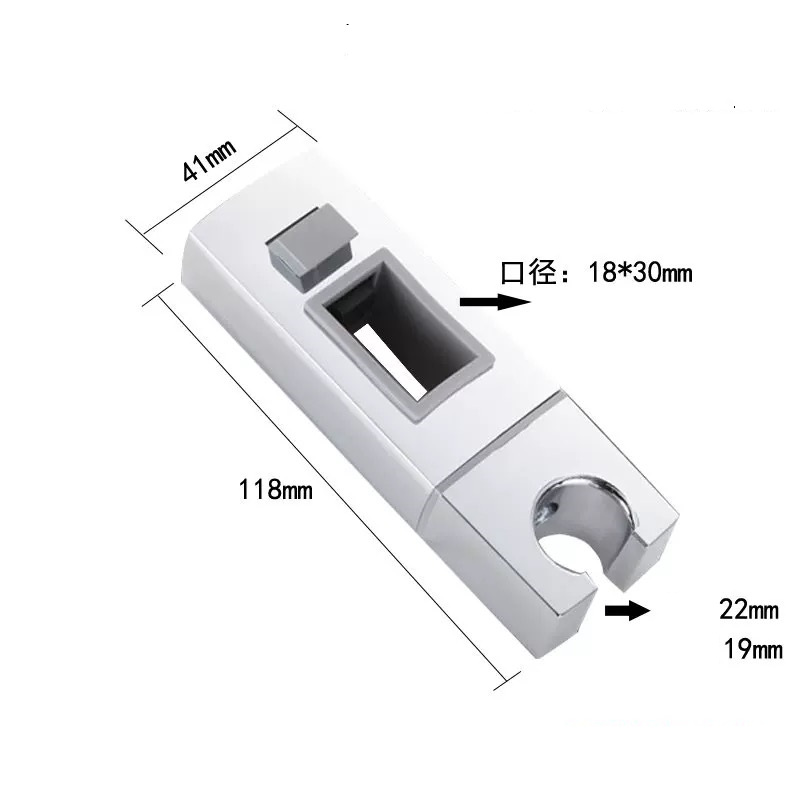 Liuyue Douchekop Houders Zwart Abs Vierkante Badkamer Douche Beugel Staaf Rack Slide Bar Badkamer Kranen Douche Accessoires