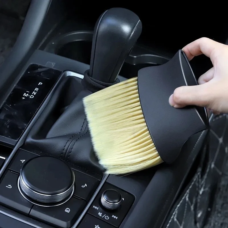 1 cepillo de eliminación de polvo, salida de aire acondicionado, colector de polvo para lavado de coches, cepillo grande con buena elasticidad, accesorios de limpieza