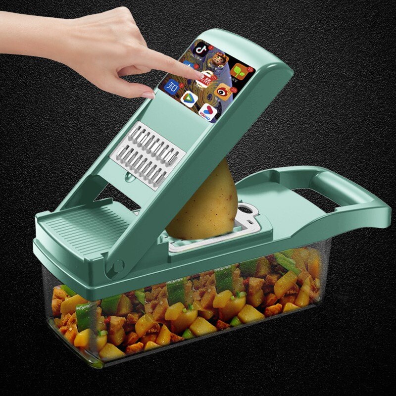 Multifunctional Vegetable Slicer Fruit Grater Cutter Peeler Potato Carrot Shredders Chopper Drain Basket For Kitchen Accessories