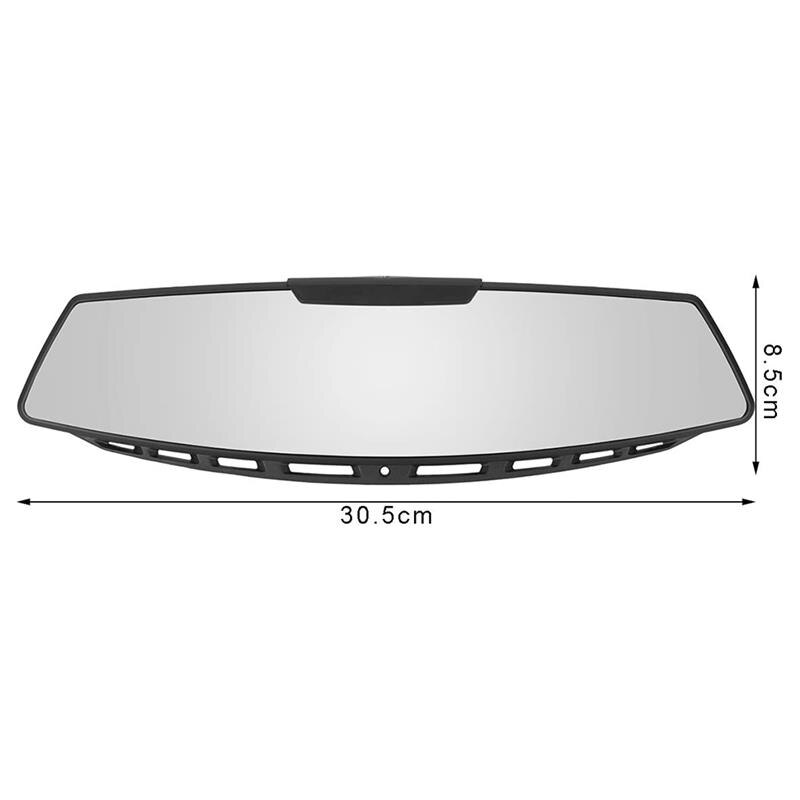 Espejos retrovisores universales de 12 &quot;para coche, espejo retrovisor panorámico con Clip Interior, gran angular, superficie transparente convexa