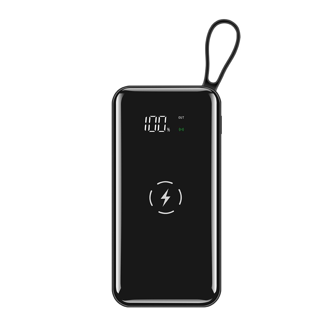 Banco de potência sem fio impermeável tela cheia portátil 50000mah dupla usb para todo o telefone powerbank carregamento rápido bateria externa: Default Title