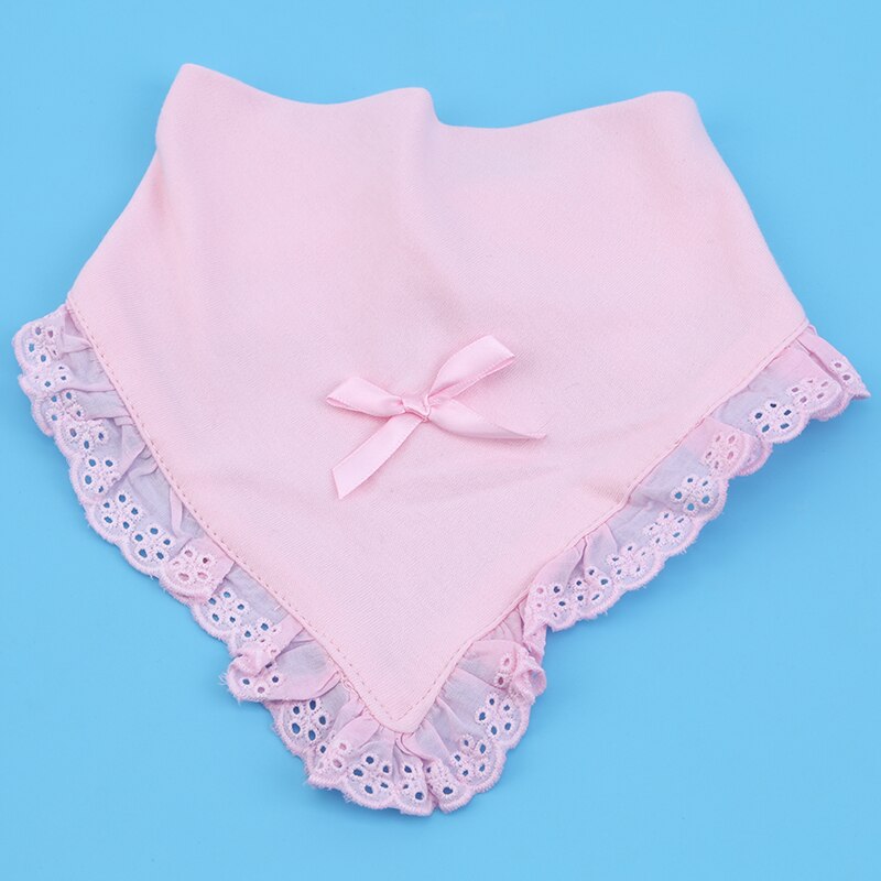 Baby Bibs - Cotton & Polyester - Waterproof Saliva Towel - Snap Button - For Baby Girls: Pink Three-angle