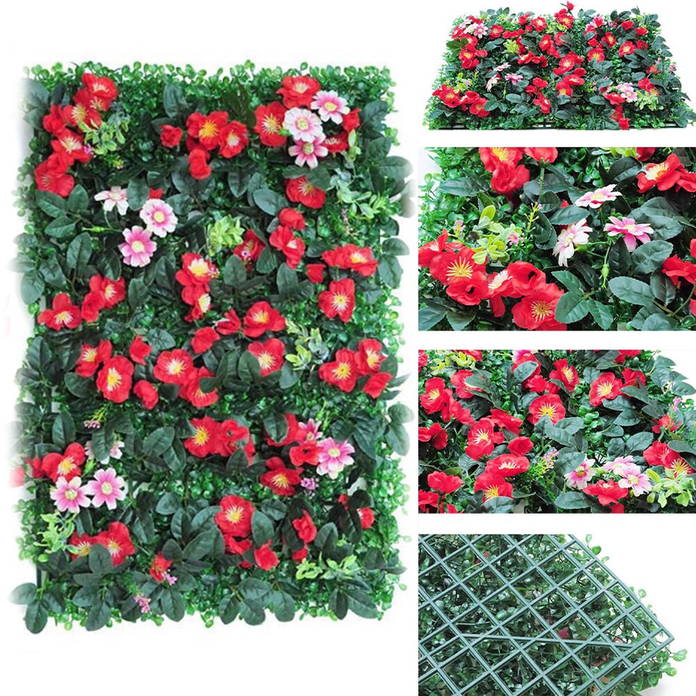 Diy bryllup blomster væg arrangement leverer haven plantning base plast silke kunstige blomster række dekoration bryllup baggrund