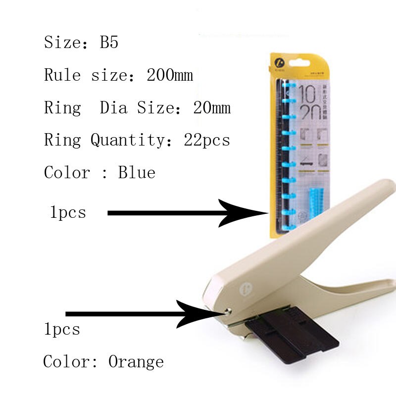Mushroom Hole Puncher Loose-Leaf Pages Punching Machine paper cutter 6 sheets of A4 paper hole shape for newspapers, magazine: NO11