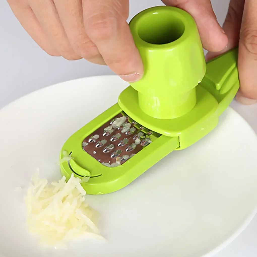 1PCS Knoflook Crusher Druk Multifunctionele Handleiding Gember Knoflook Slijpen Rasp Cutter Knoflook Dunschiller Keuken Gereedschap