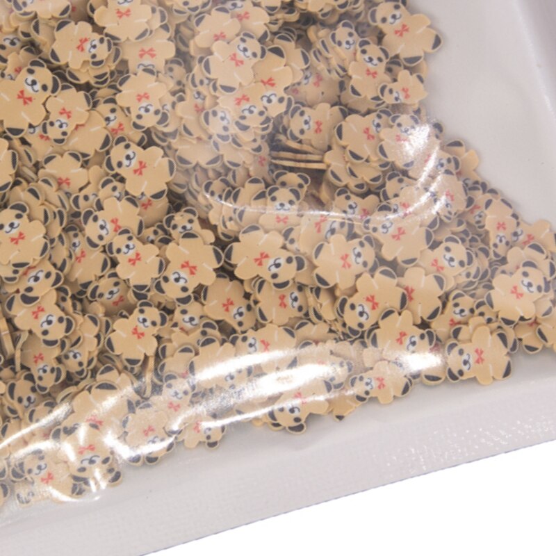 30g Auge Pilz Nette Bär Fisch heiser bilden Polymer Ton Scheiben Streusel für Handwerk Machen DIY Schlamm zu Filtern Acryl Harz füllstoff: 4  klein Bär