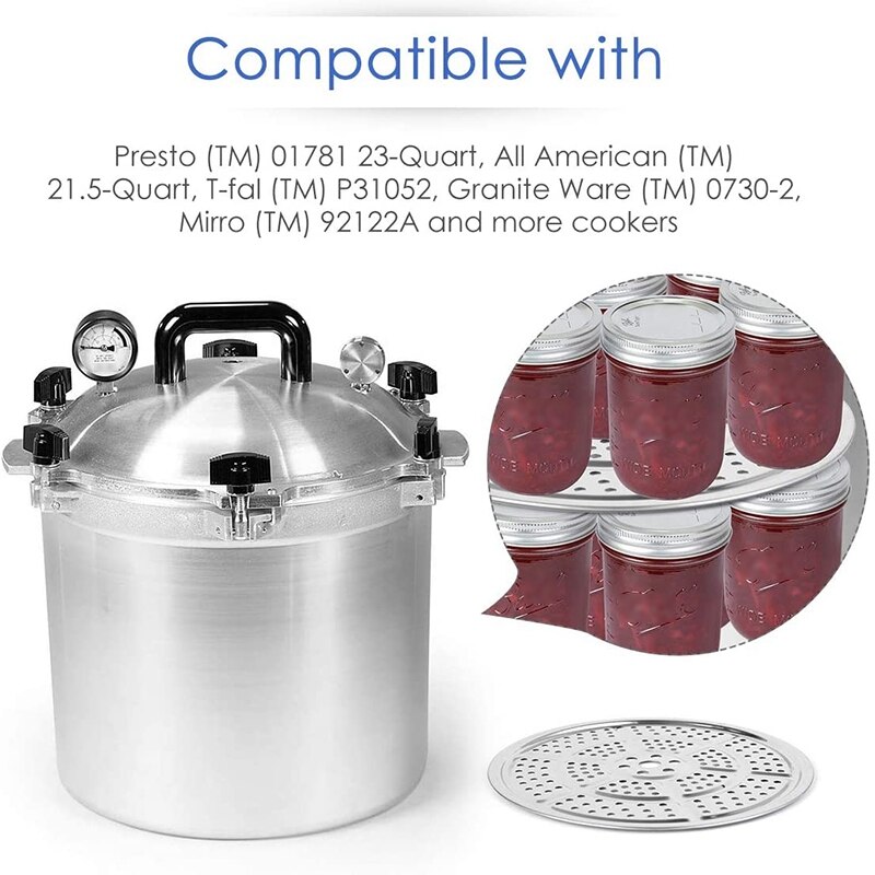 2Pcs Stainless Steel Pressure Cooker Canner Rack Steamer Rack for Canning ,for Presto &All-American Pressure Cooker