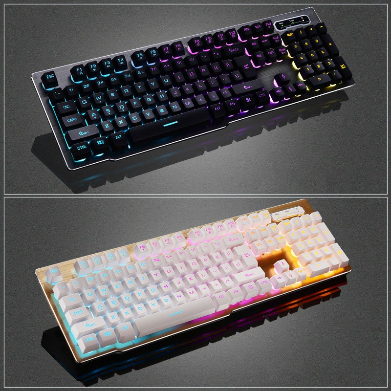 MK500 Wireless Keyboard Rechargeable Backlight Gaming Charging Backlight Wireless Keyboard Alloy Panel Suitable for Desktop