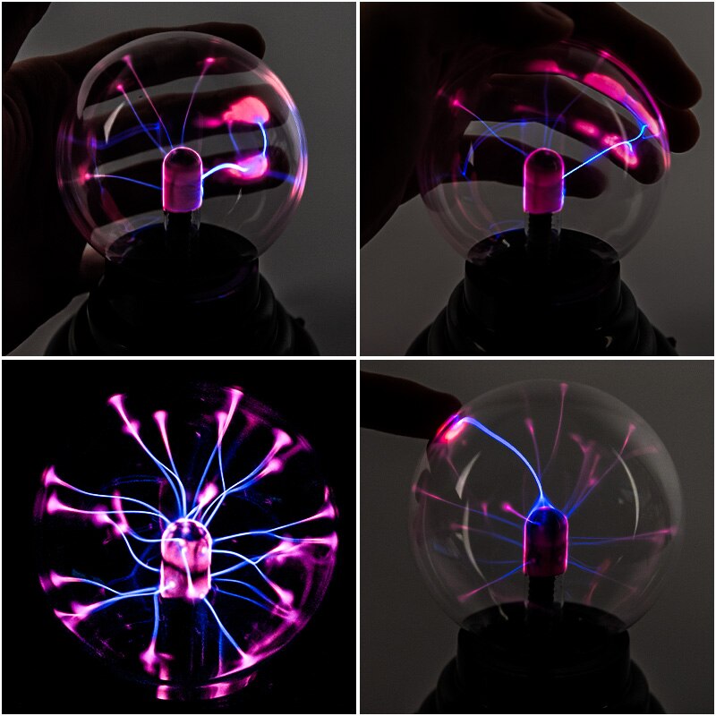 nouveauté boule de Plasma veilleuse magique tactile sensible Globe lampe tonnerre effet foudre lumière enfants Table décor