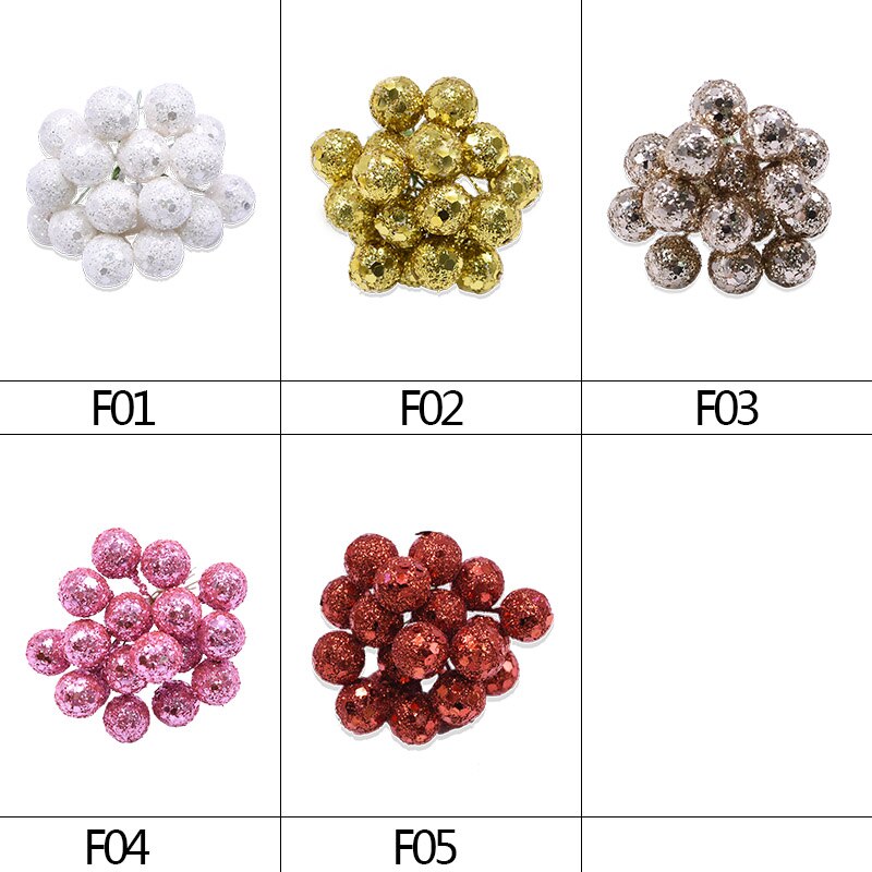100 st konstgjorda glitter frukt ståndare körsbär små bär pärlor för bröllop gör själv blomkrans bröllopslåda dekoration