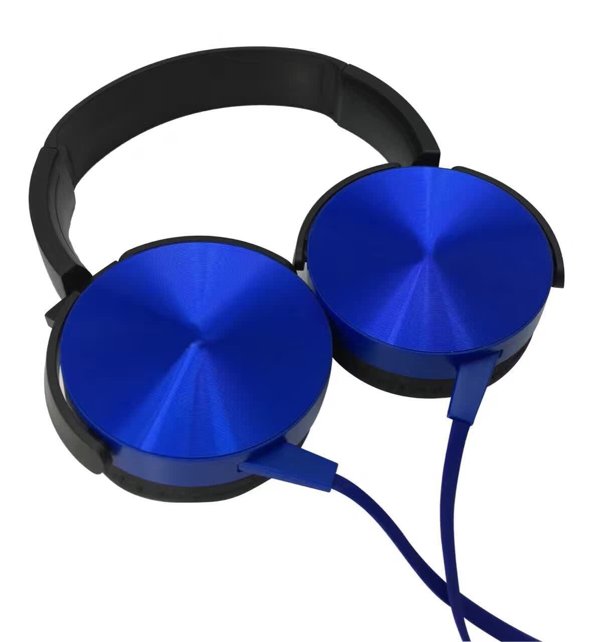 Przewodowy zestaw słuchawkowy uniwersalny zestaw głośnomówiący Subwoofer z mikrofonem stereofoniczny zestaw słuchawkowy: Niebieski