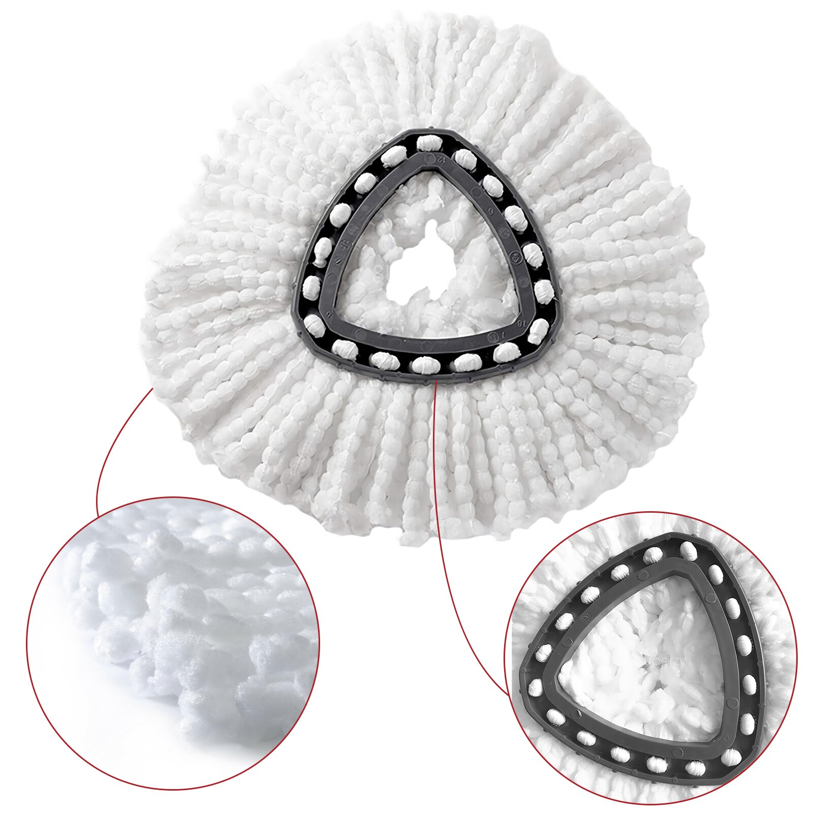 Cabezales de repuesto para mopa Vileda, accesorio giratorio de microfibra para limpieza del hogar, recambio de suelo giratorio 360, 10 piezas