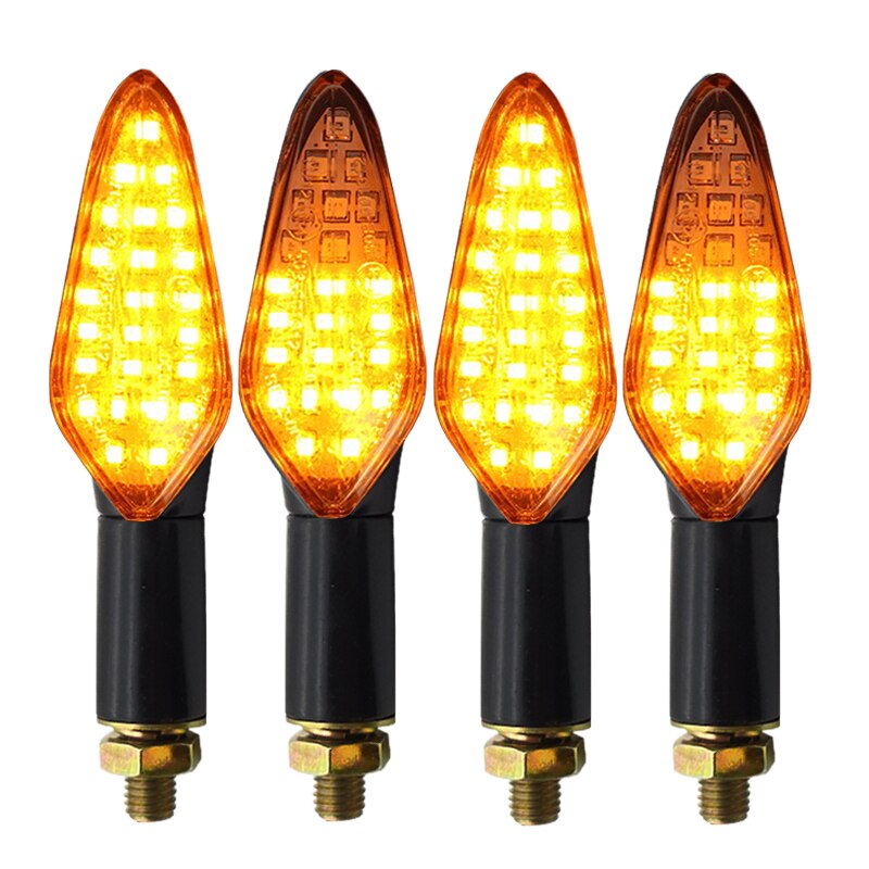 Motorfiets Richtingaanwijzer E4 Richtingaanwijzers Ingebouwde Flitsrelais Stromende Signaallamp Waterdichte Motor Blinker: WHITE