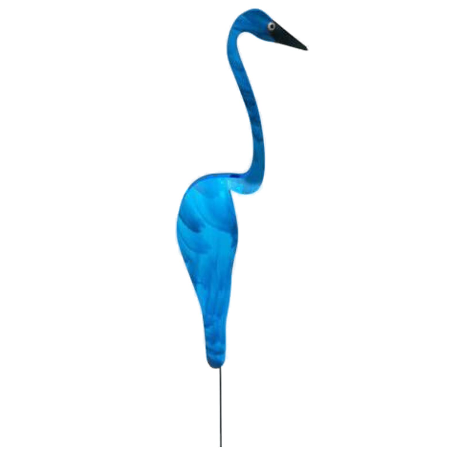 Whimsical Bird Pink Flamingo Home Garden Decoration Swirl Absolutely Gorgeous Unique Dynamic Rotating Bird: Blue