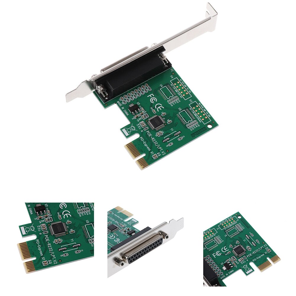 High Speed Adapter Components Converter Printer 25pin Durable PCI-E To LPT Accessory Reliable Express Card Parts Plug And Play