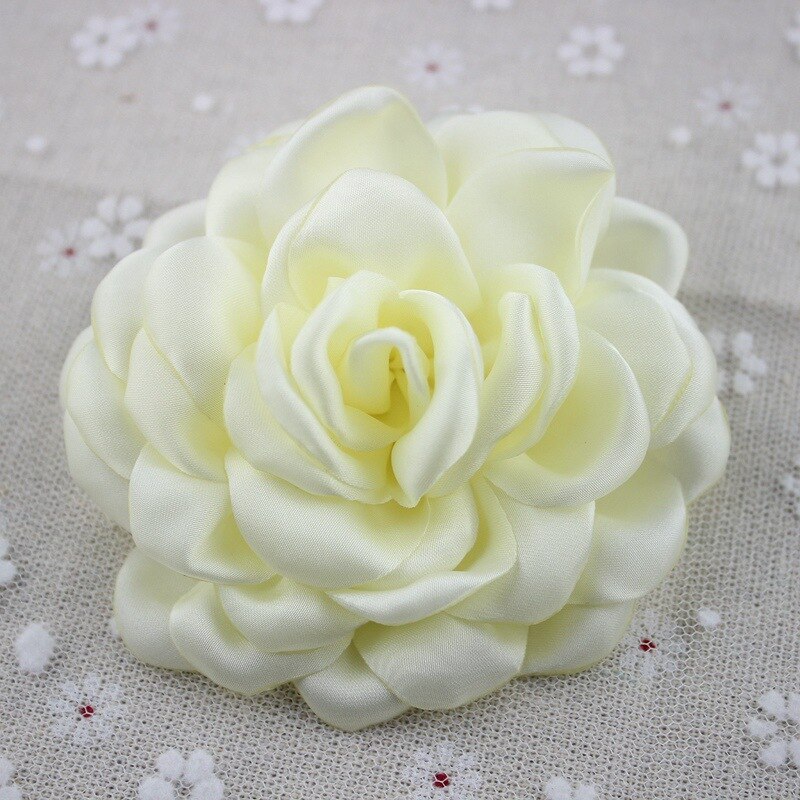 Brændte Satin Rose Blomster - Bryllupspynt DIY - 3 stk