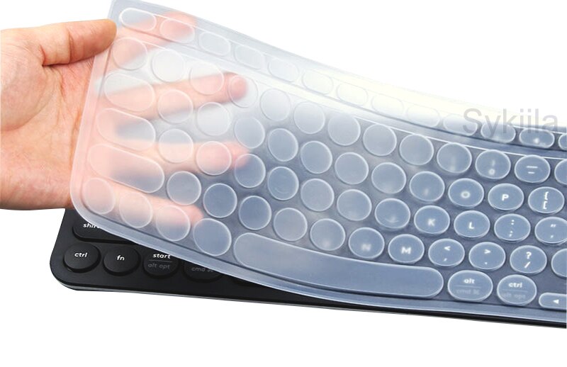 K780 Keyboard Cover for Logitech K780 Wireless Bluetooth Transparent Clear Black Film Silicone TPU Protector Skin Case Slim Thin