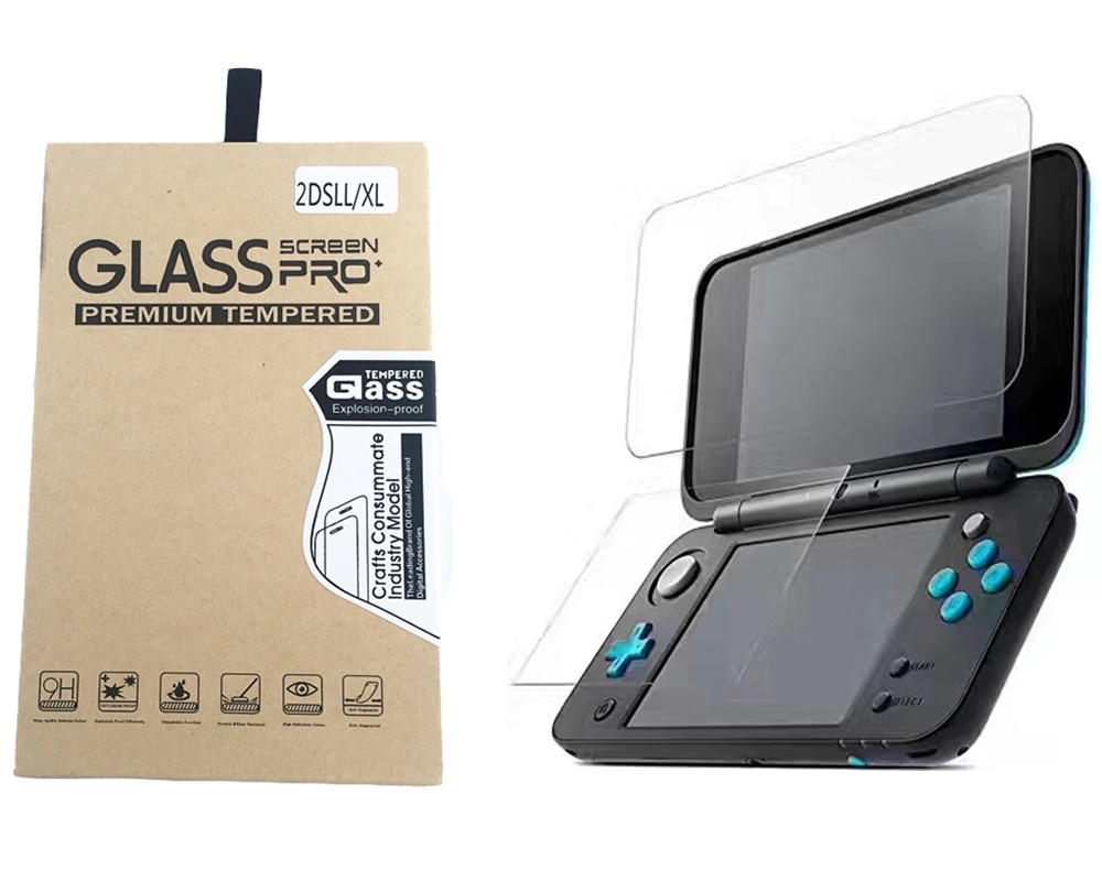 Gehard Glas Top Lcd Screen Protector Hd Clear Crystal Buttom Lcd-scherm Beschermende Filter Voor Nintendo 2DS Xl 2DS Ll