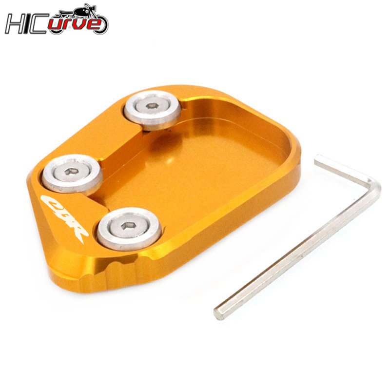 Motorfiets Stands Kickstand Zijstandaard Extension Pad Plaat Voor CBR250RR CBR250RR CBR250RR -2023: Goud