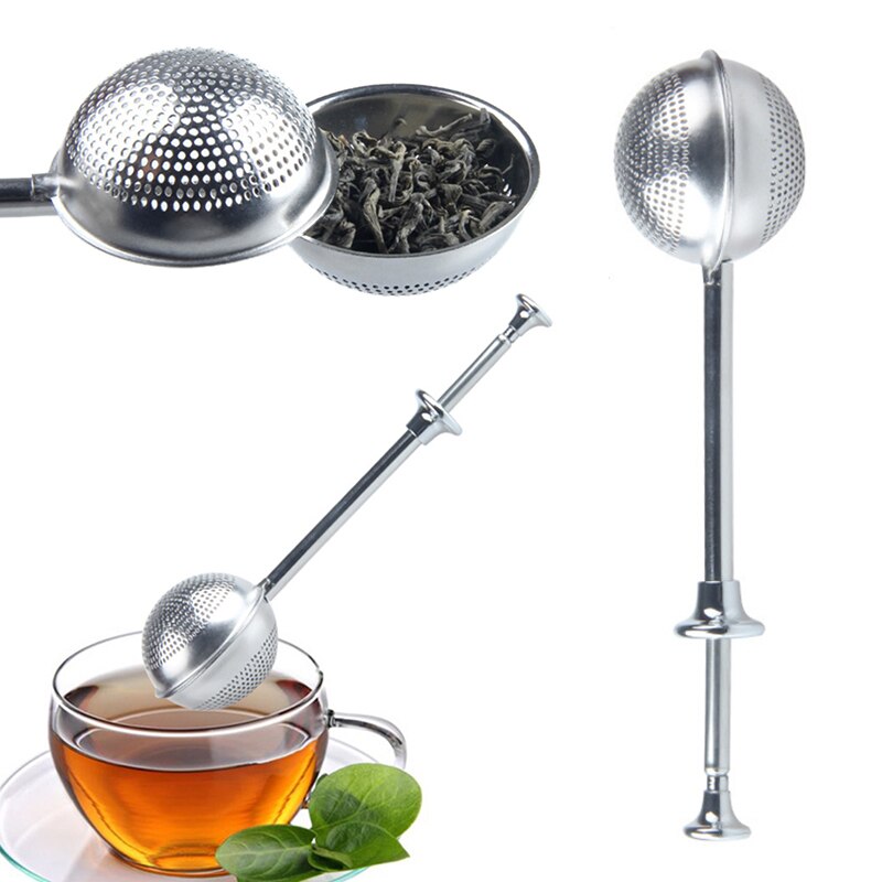 Let rustfrit stål te si tekande kugle mesh te infuser filter genanvendeligt metal tepose krydderi te køkken tilbehør: -en