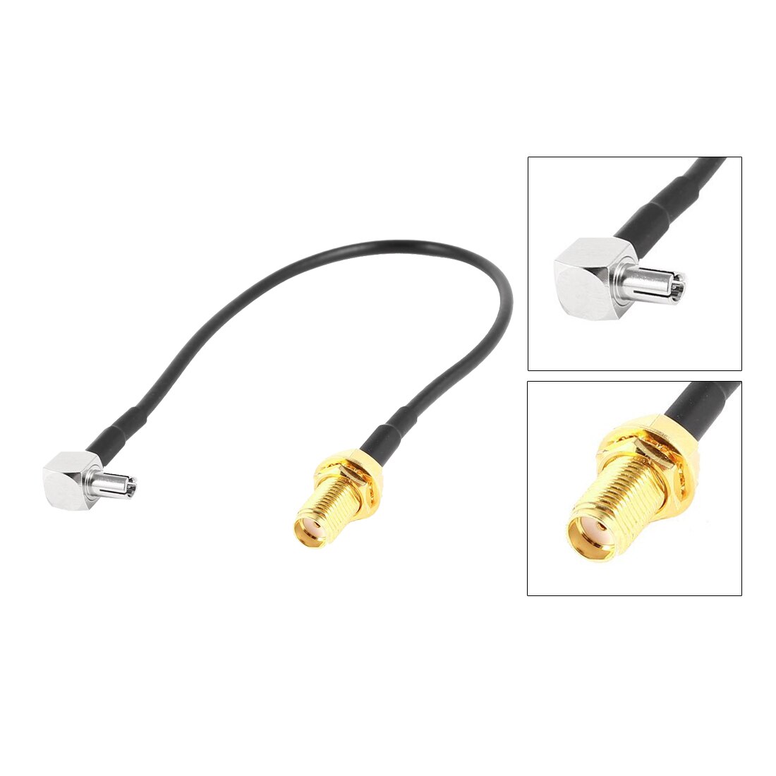 IMC SMA femelle Jack à TS9 mâle Angle droit queue de cochon Coaxial câble antenne