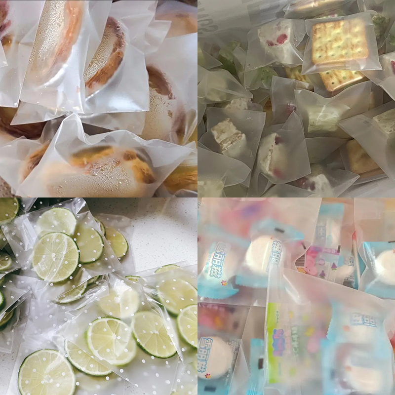 100 sztuk przezroczysty celofan torba samoprzylepne wyczyść Opp plastikowe torby na cukierki Cookie opakowania wesele małe torebki na prezent