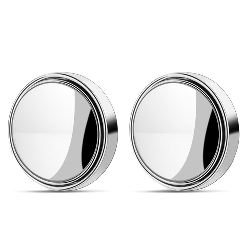 Espejo redondo convexo para estacionamiento de coche, ángulo amplio de 360 grados, pequeño, lateral redondo, para los ojos, 1 Uds., 2 uds.: 2pcs